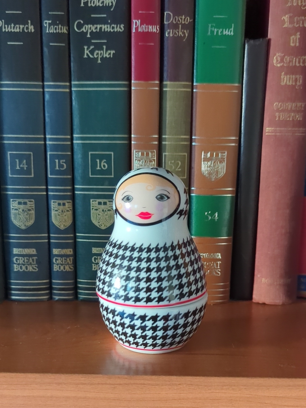 Houndstooth Matryoshka Salt And Pepper Shaker